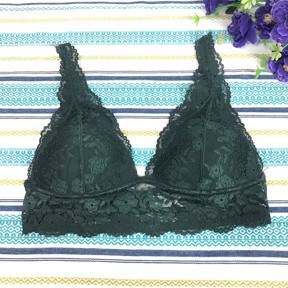 Marilyn Monroe Other - Marilyn Monroe Green Lace Padded Bralette Sz Small
